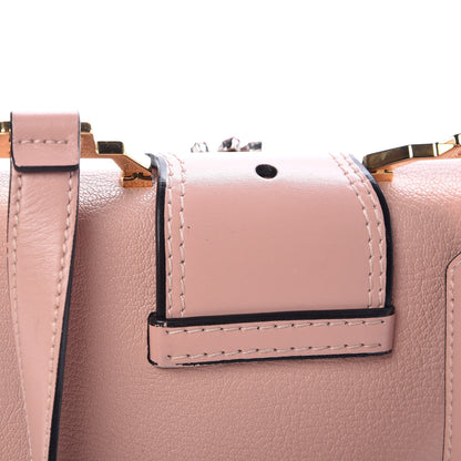 Miu Miu Goatskin Madras Soft Calfskin Crystal Embellished Shoulder Bag Orchidea 14 of 14