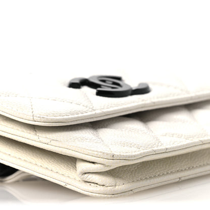 Chanel Caviar Quilted My Everything Belt Flap Card Holder White 10 of 12