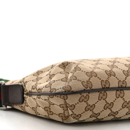 Gucci Monogram Web Small Flat Messenger Crossbody Dark Brown 9 of 10