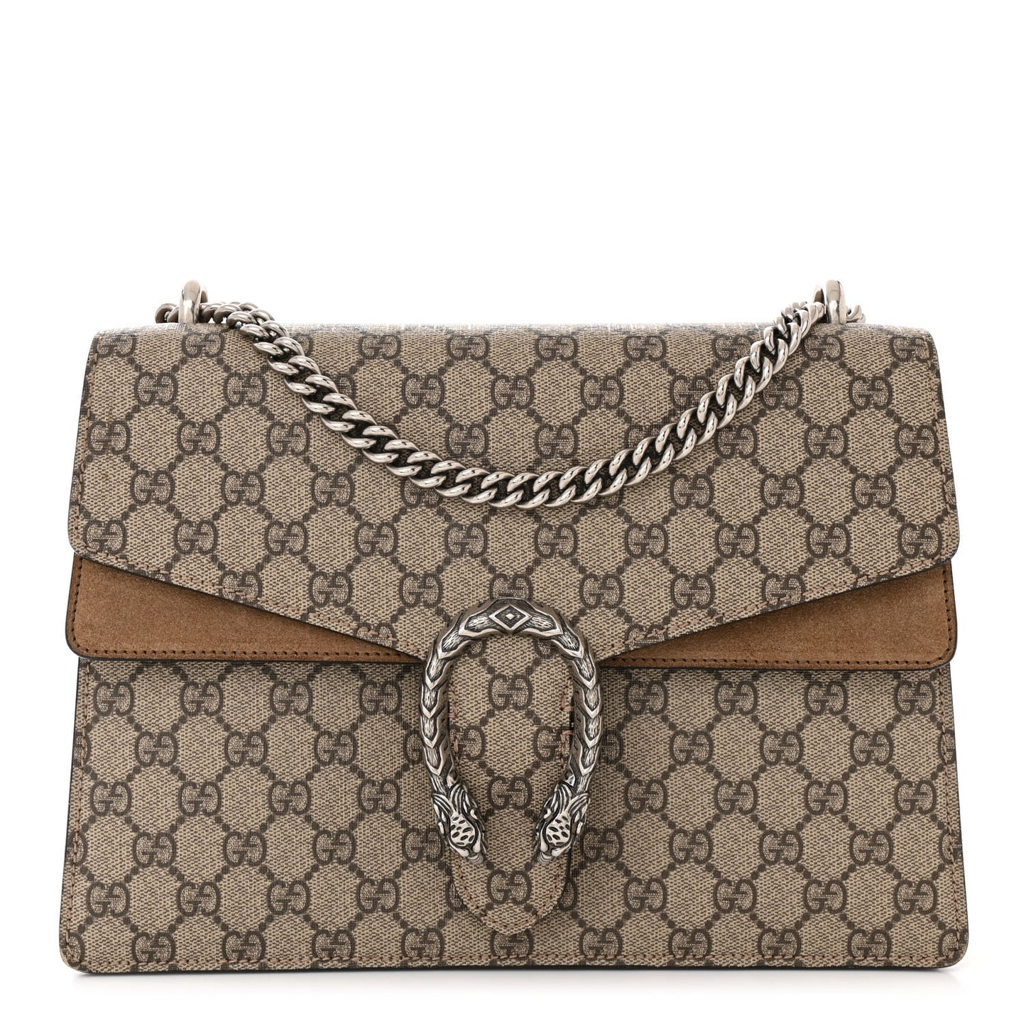 GG Supreme Monogram Medium Dionysus Shoulder Bag Taupe