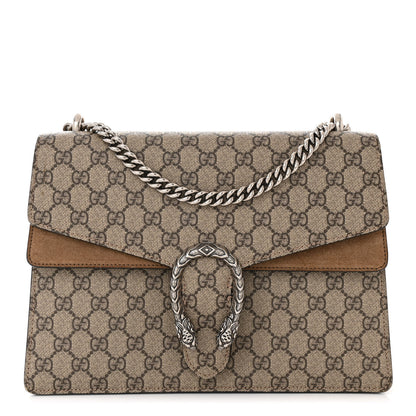Gucci GG Supreme Monogram Medium Dionysus Shoulder Bag Taupe 1 of 10