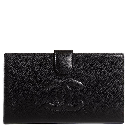 Chanel Caviar Timeless CC French Wallet Black 1 of 8