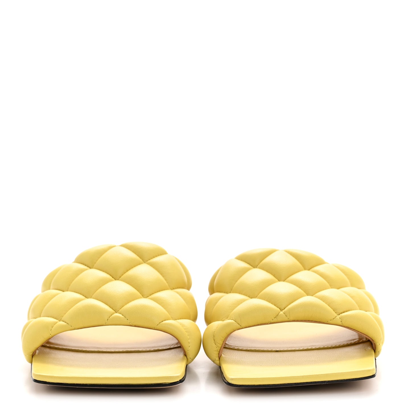 Nappa Matelasse Padded Flat Sandals 37 Pear