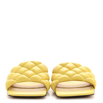 Bottega Veneta Nappa Matelasse Padded Flat Sandals 37 Pear 3 of 9