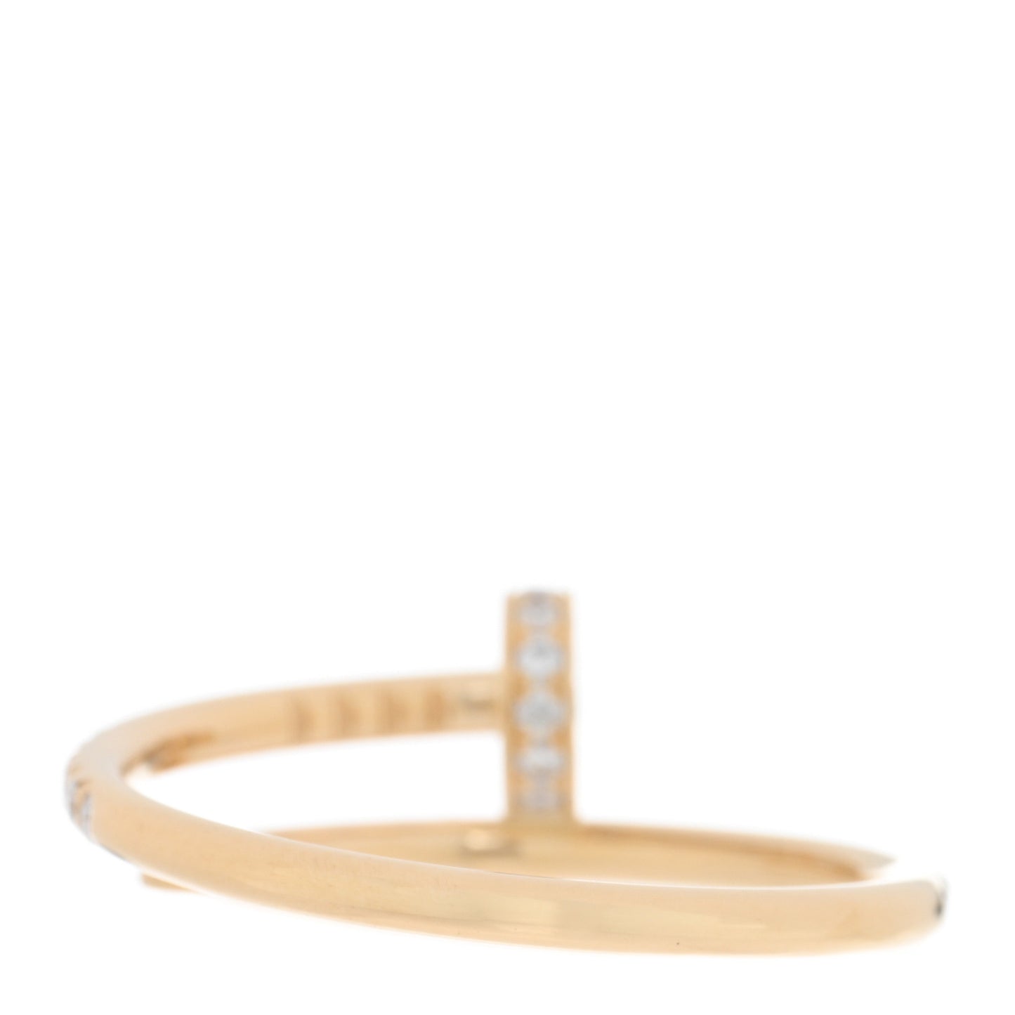 18K Yellow Gold Diamond Juste Un Clou Paved Ring 56 7.5