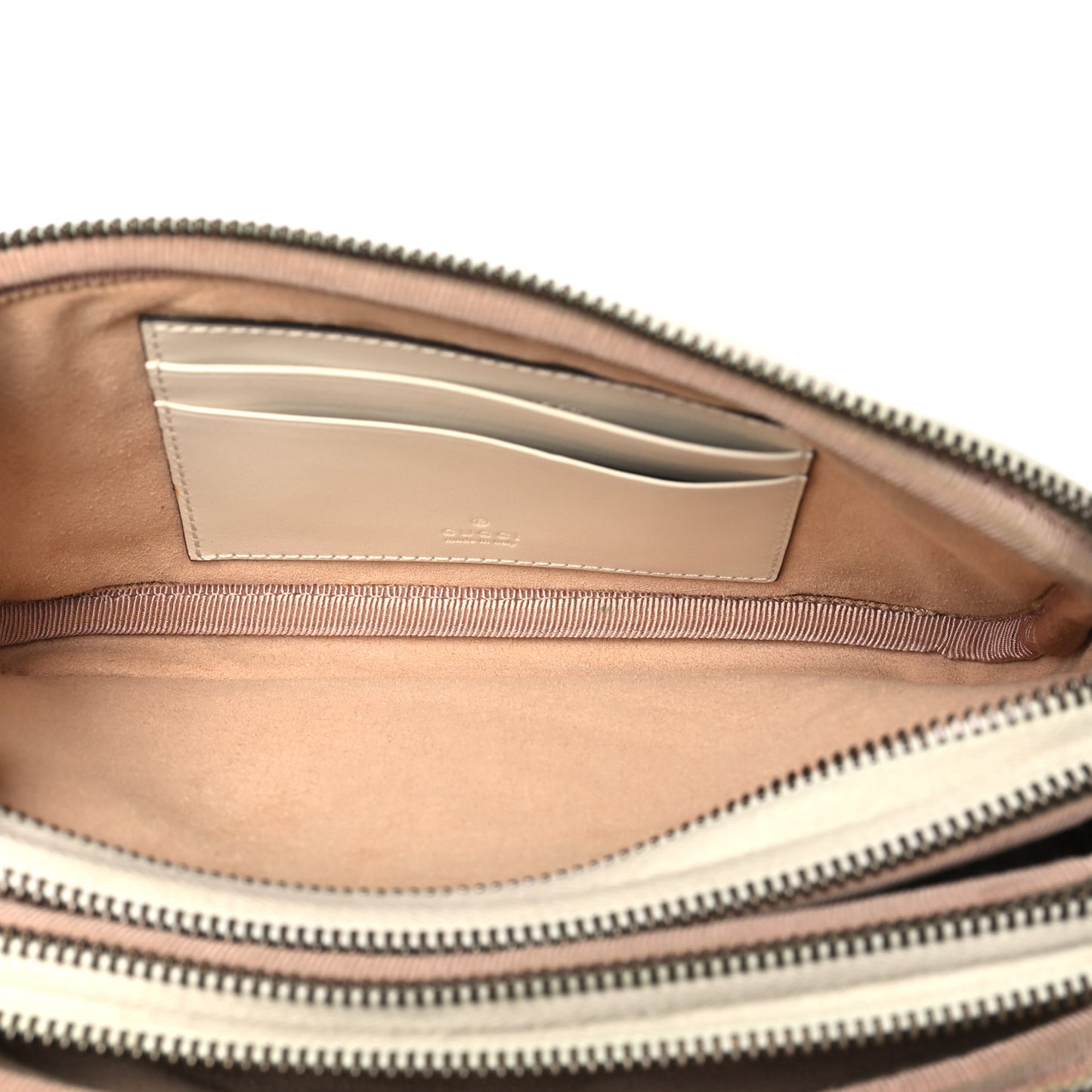 Calfskin Matelasse Mini GG Marmont Chain Crossbody Bag Mystic White