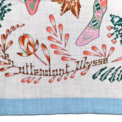 Hermes Cashmere Silk En Attendant Ulysse Shawl 140 3 of 7