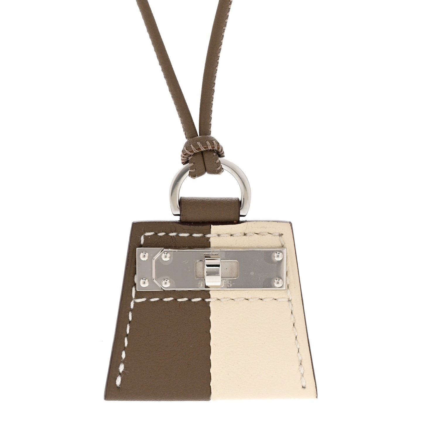 Swift Monpetit Small Kelly Pendant Necklace Etoupe Nata
