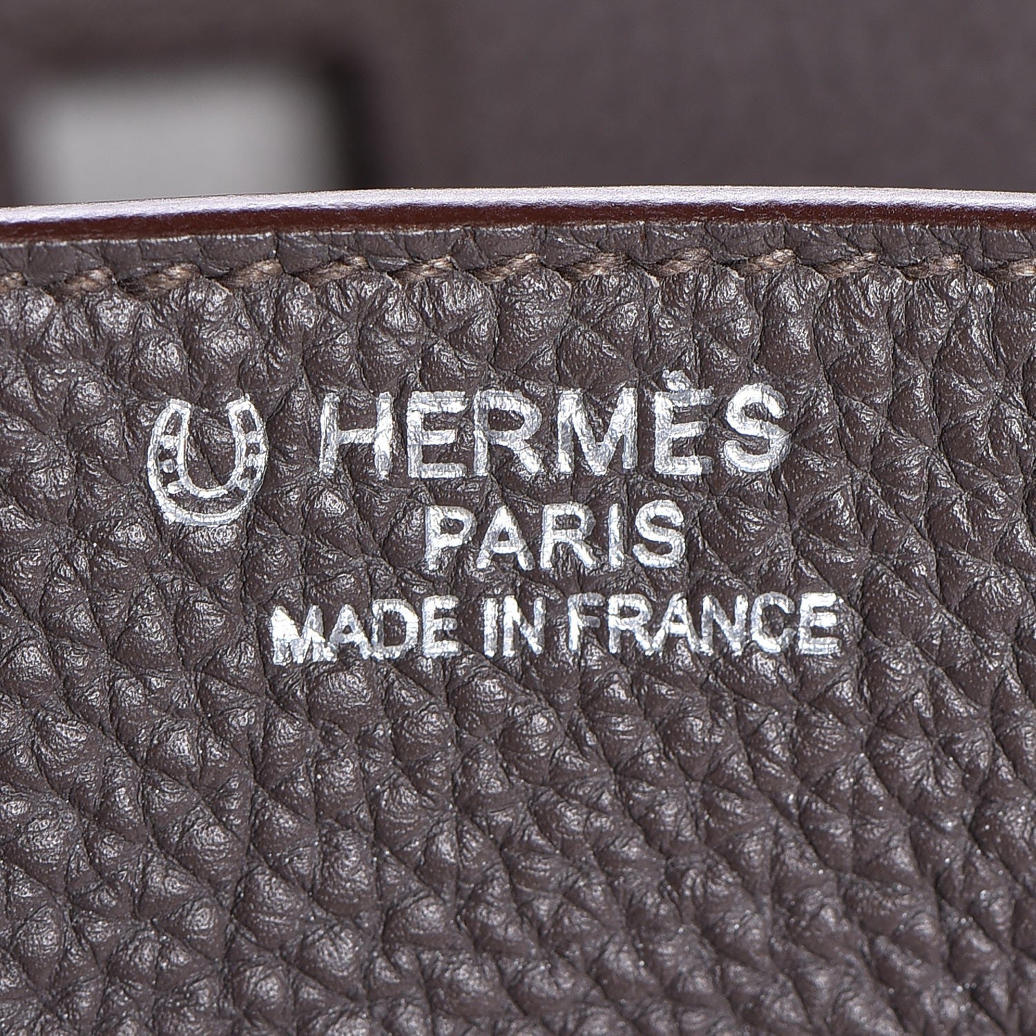 Hermes Togo Horeshoe Birkin 35 Etain Gris Perle 23 of 37
