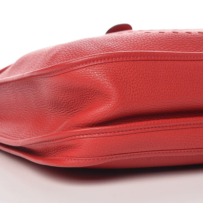 Hermes Taurillon Clemence Evelyne III GM Rouge Casaque 9 of 10