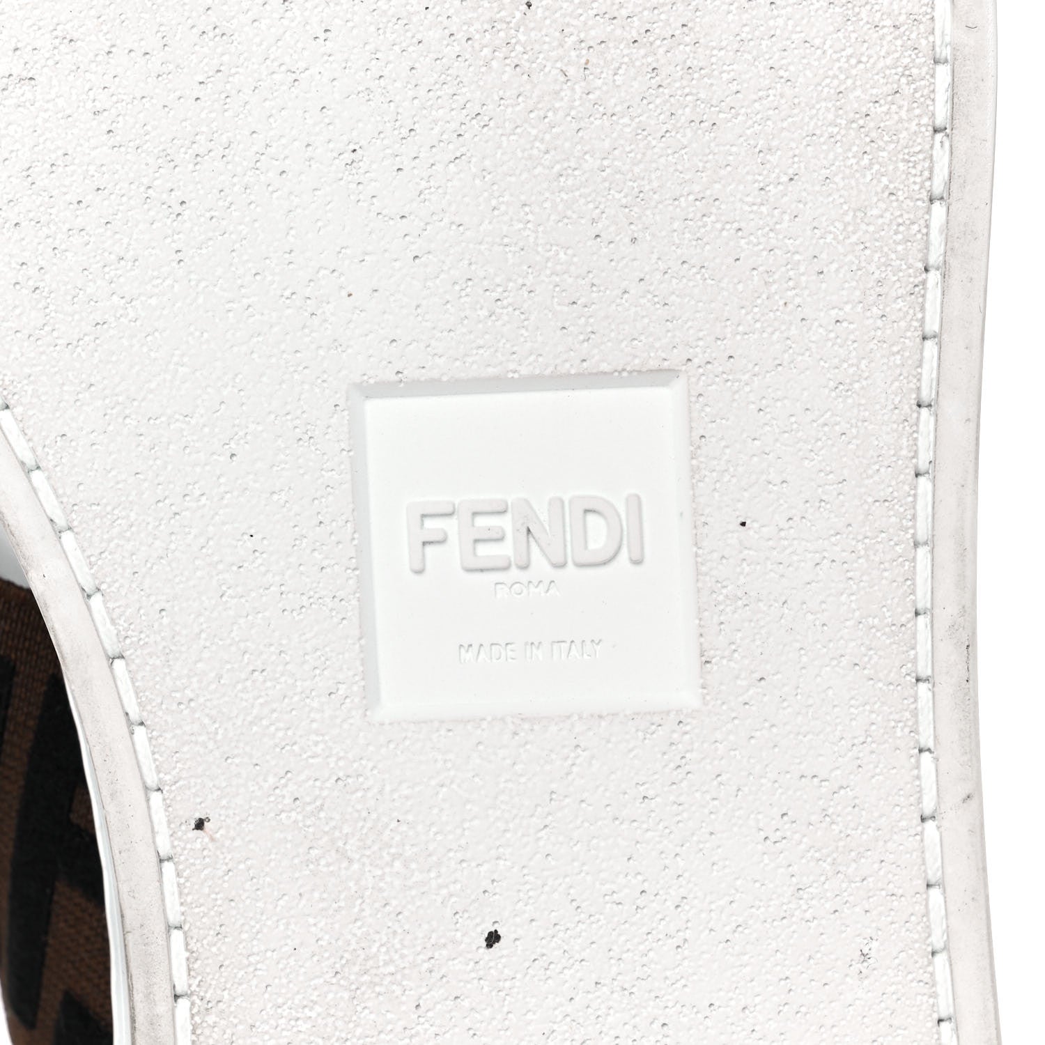 Fendi Calfskin FF Mens Slip On Sneakers 9 White Maya Black 6 of 9