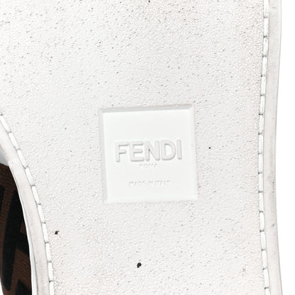 Fendi Calfskin FF Mens Slip On Sneakers 9 White Maya Black 6 of 9