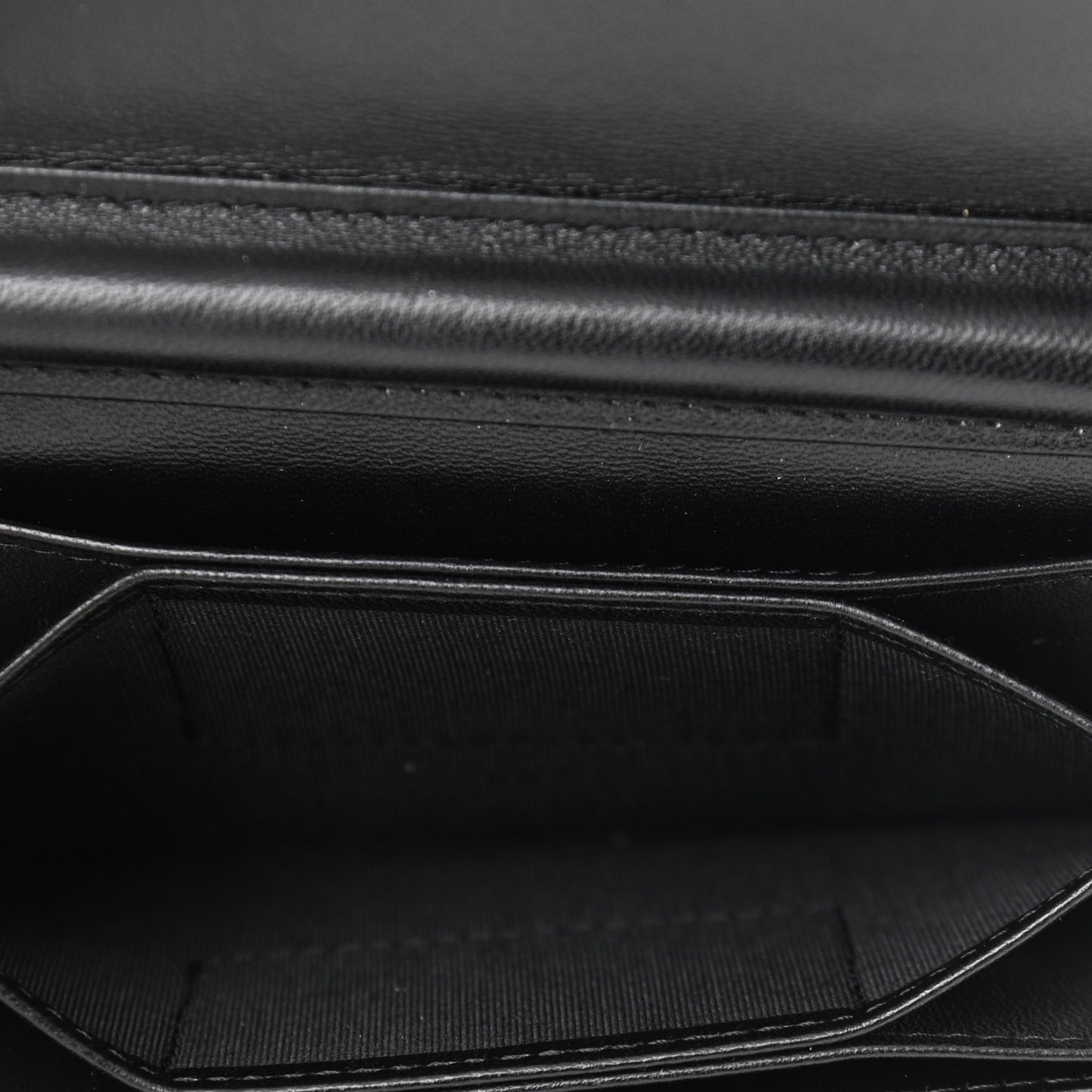 Lambskin Quilted My Chanel Lady Card Holder On Chain Black