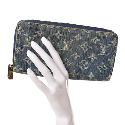 Louis Vuitton Monogram Denim Zippy Wallet Blue 2 of 11
