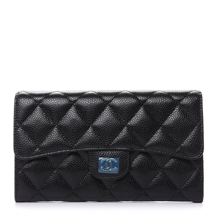 Chanel Caviar Quilted Large Flap Wallet Black 1 of 8