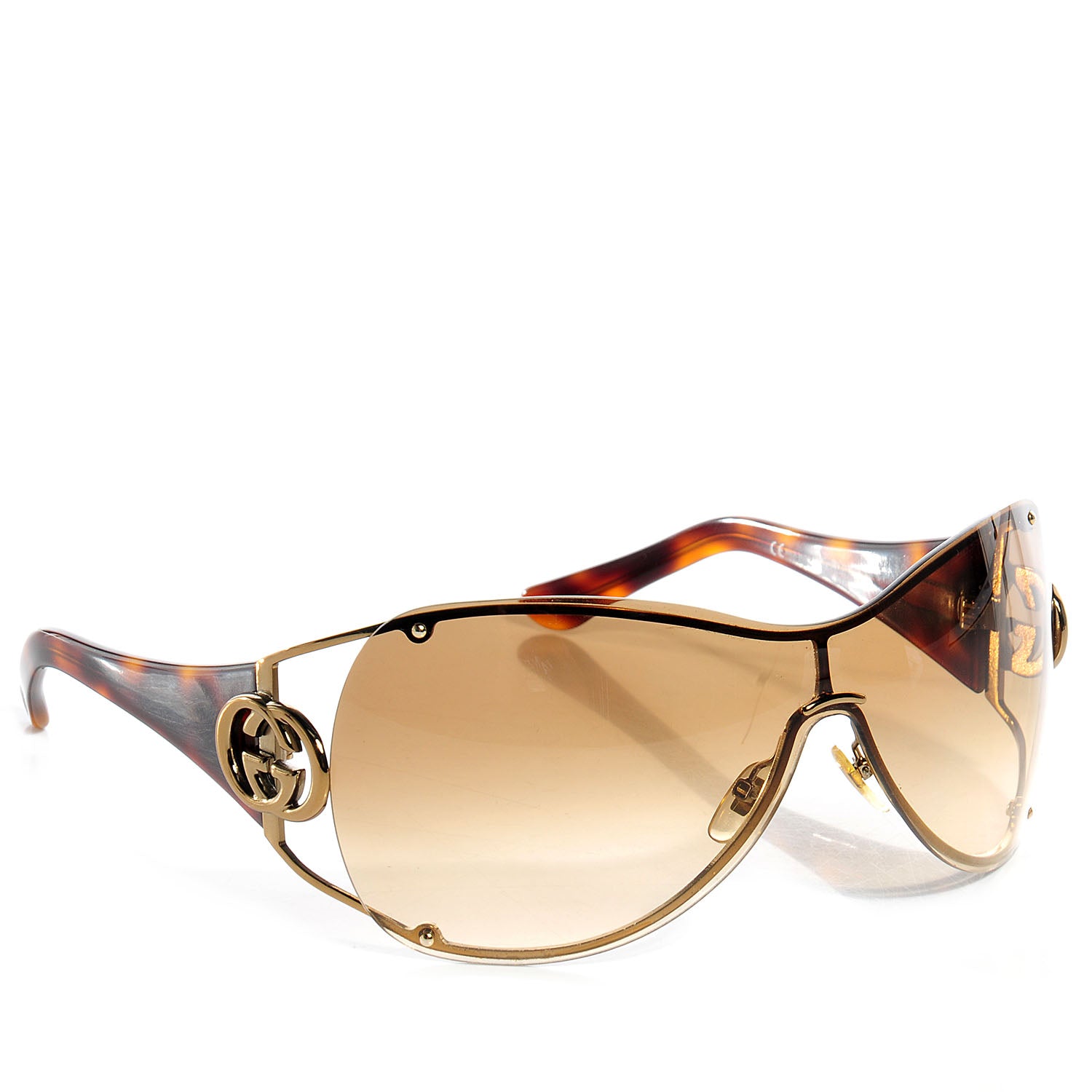 Gucci Tortoise Shell GG Sunglasses 2802/S Antique Gold 3 of 5