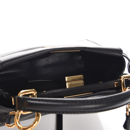 Fendi Nappa Mini Peekaboo Iconic Satchel Black 7 of 10