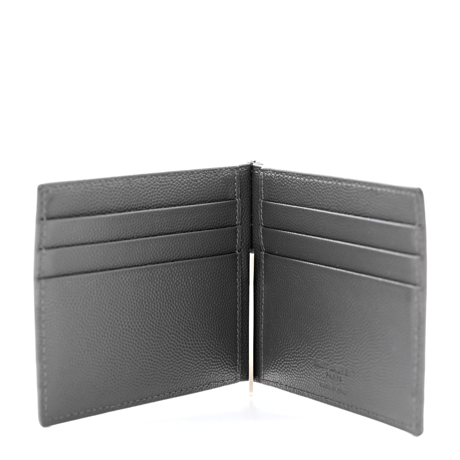 Saint Laurent SAINT LAURENT Grain De Poudre Bill Clip Card Case Grey 5 of 7
