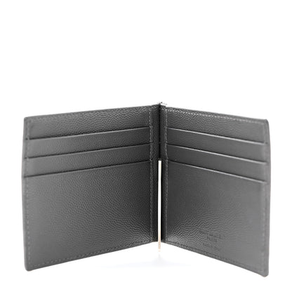 Saint Laurent SAINT LAURENT Grain De Poudre Bill Clip Card Case Grey 5 of 7
