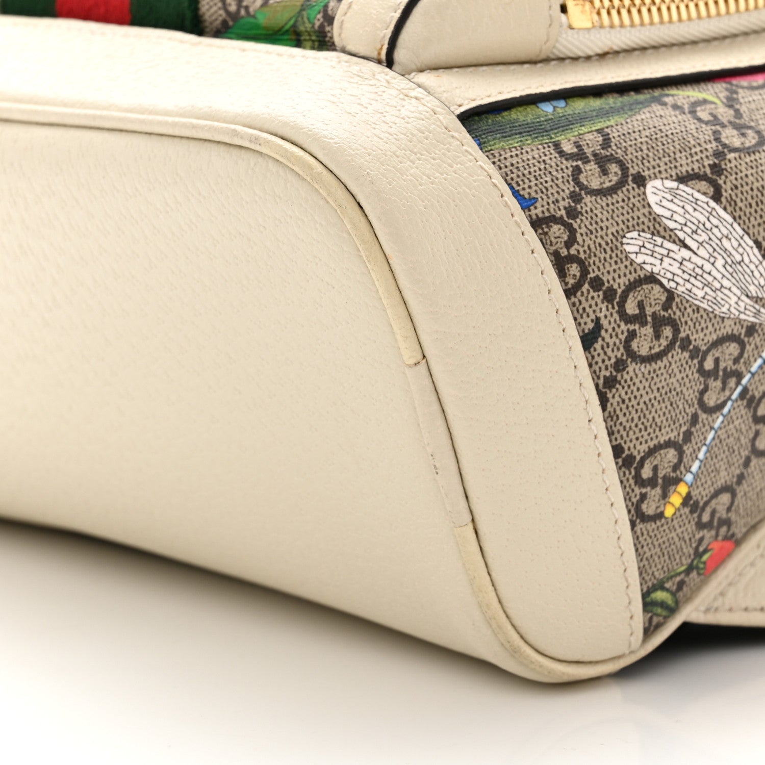 Gucci GG Supreme Monogram Flora Web Small Ophidia Day Backpack White 11 of 11