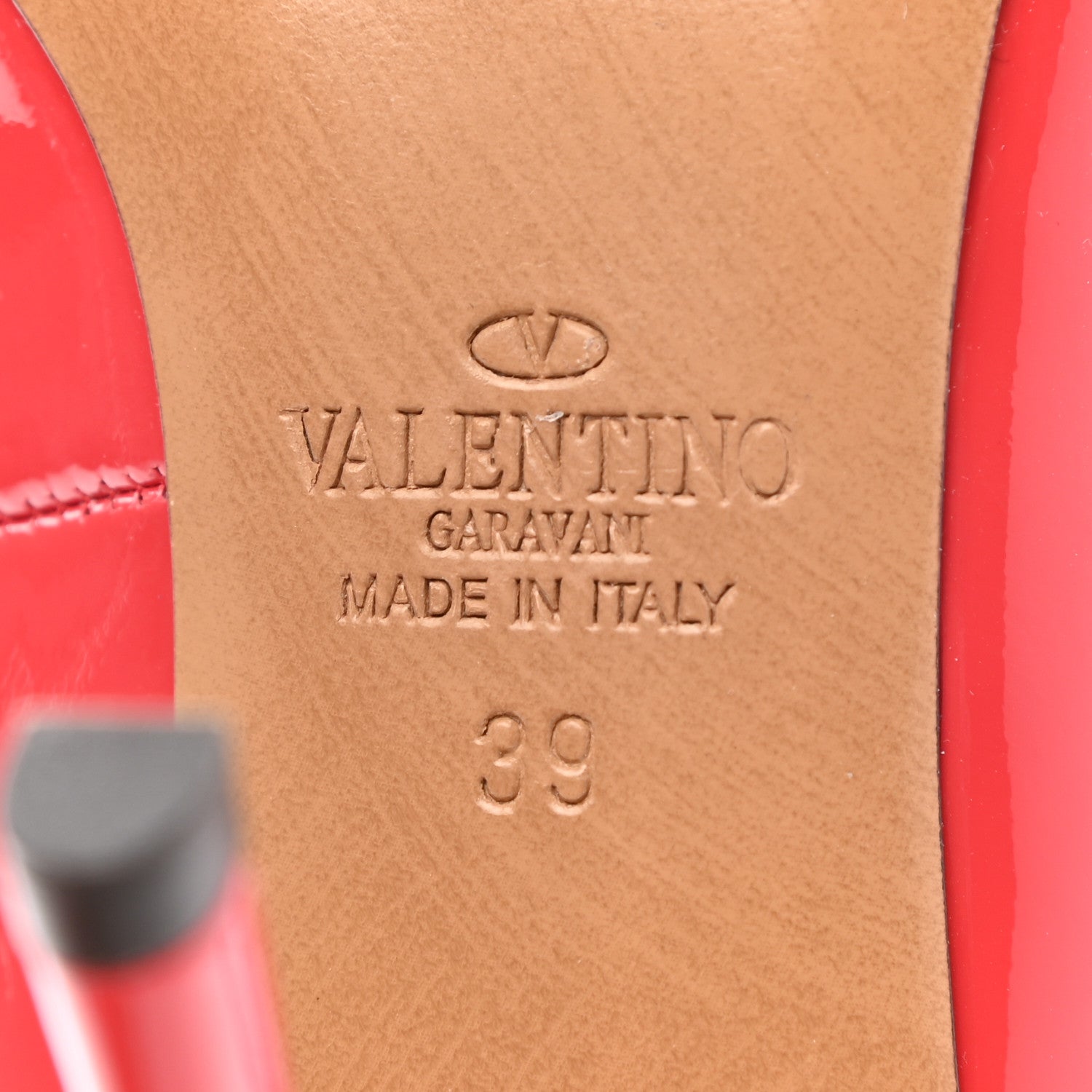 Valentino Garavani Patent Love Latch 100mm Pumps 39 Deep Coral Poudre 6 of 15