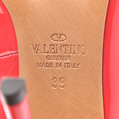 Valentino Garavani Patent Love Latch 100mm Pumps 39 Deep Coral Poudre 6 of 15