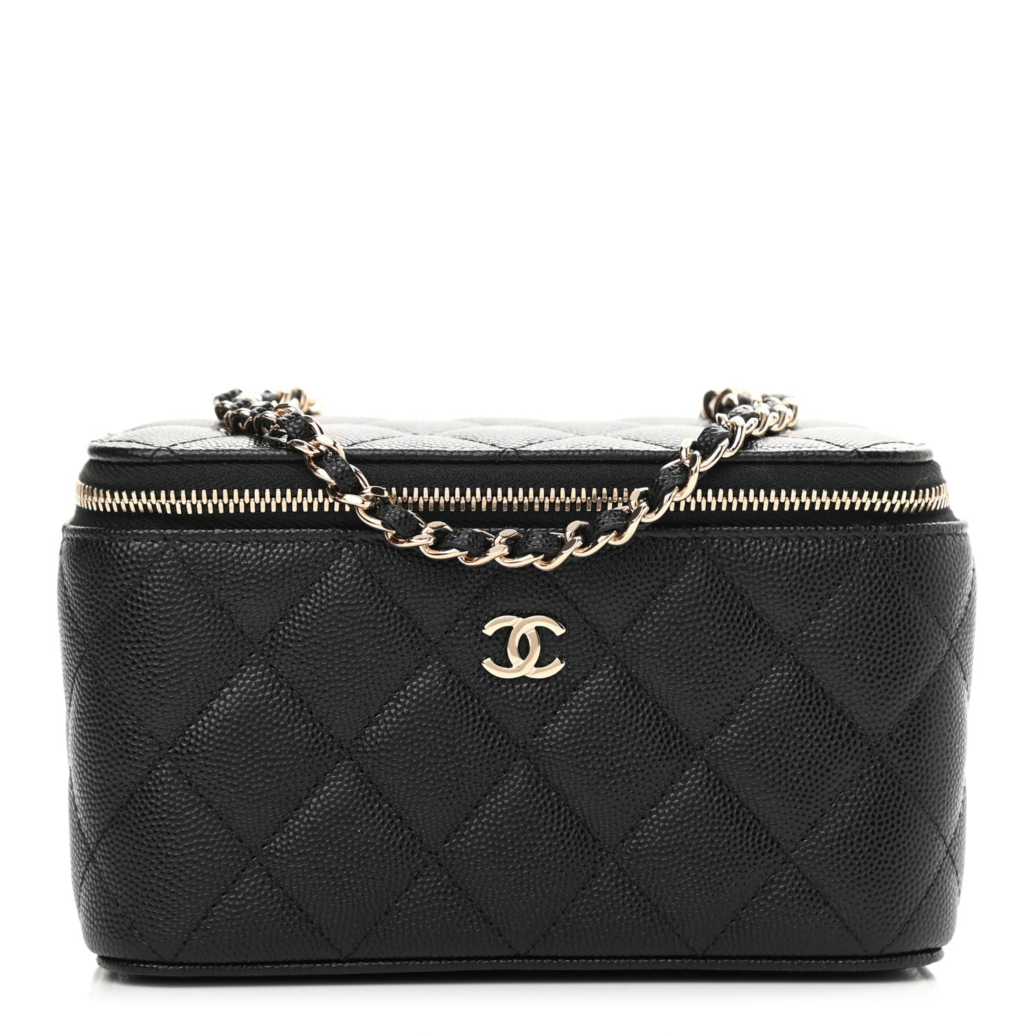 Chanel Caviar Quilted Small Vanity Case With Chain Black 1 of 12