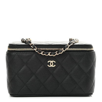 Chanel Caviar Quilted Small Vanity Case With Chain Black 1 of 12