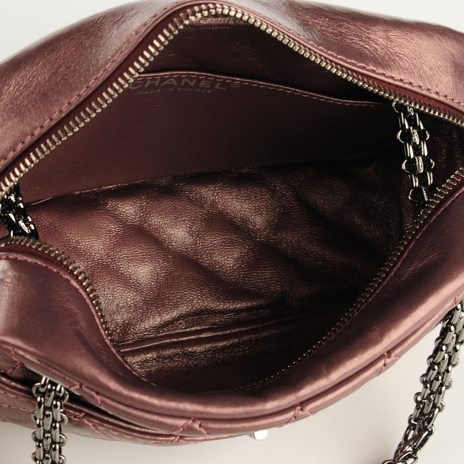 Chanel Metallic Aged Calfskin Quilted Small Reissue Camera Case Rose Fonce 6 of 7