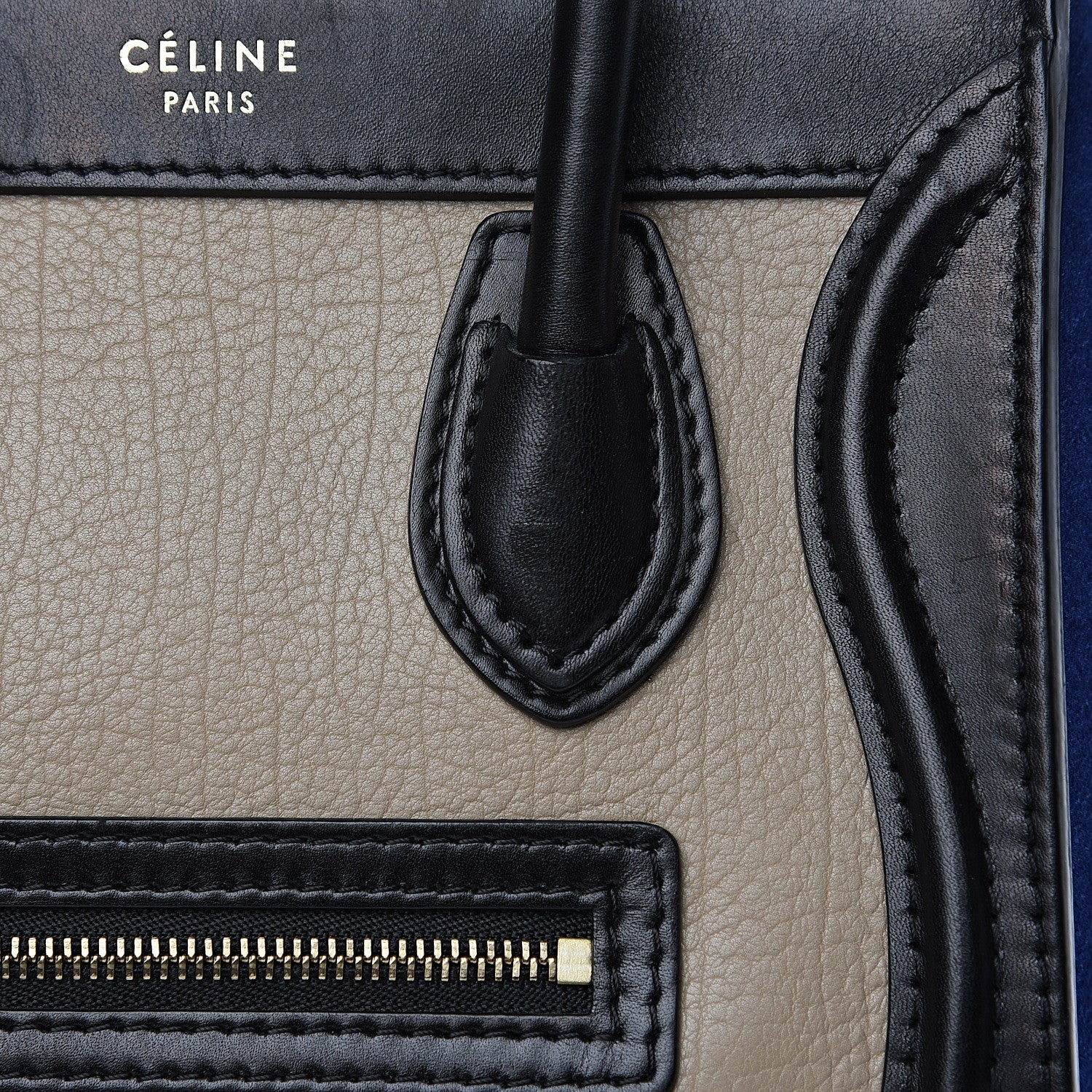 Celine Bullhide Calfskin Nubuck Nano Tri-Color Luggage Light Taupe 7 of 14