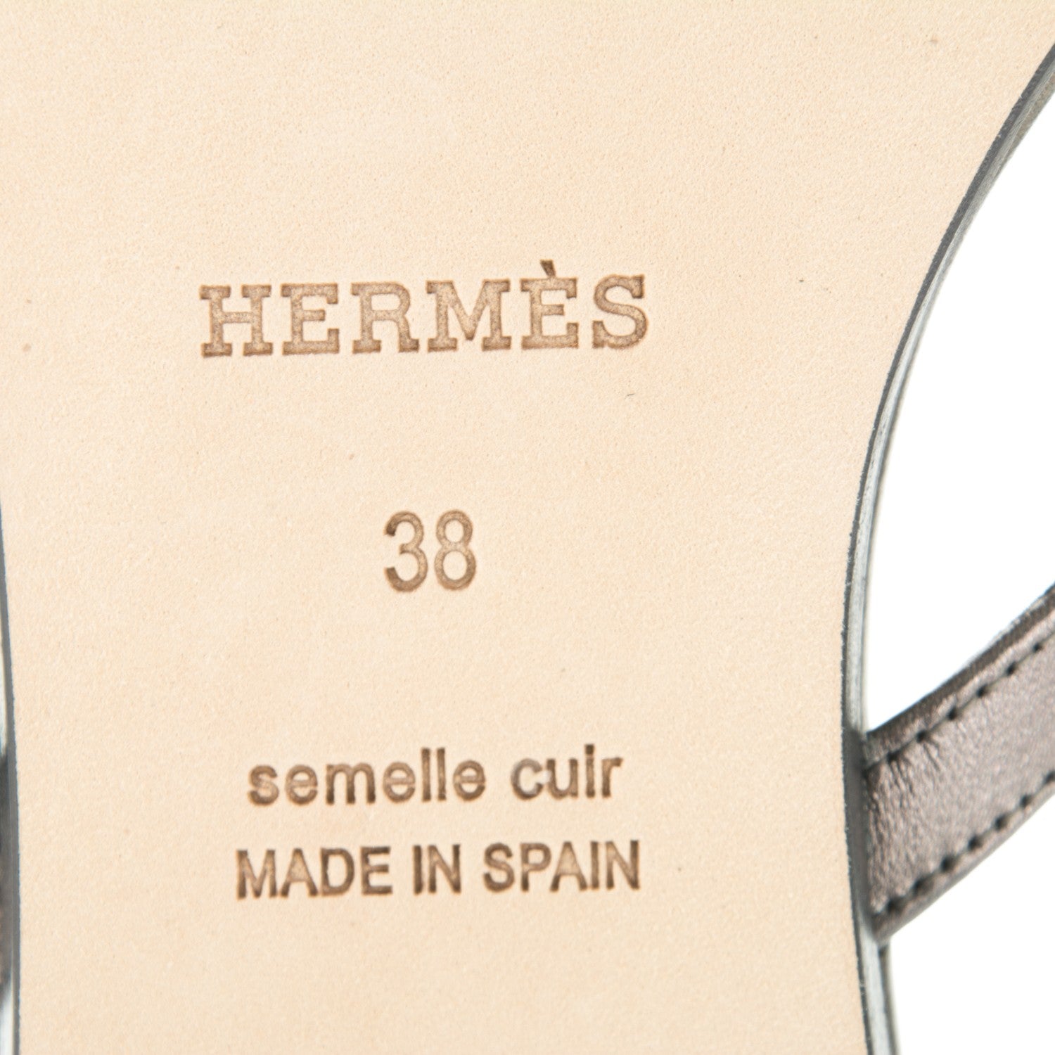 Hermes Nappa Calfskin Corfou Sandals 38 Canon De Fusil Argent 6 of 7
