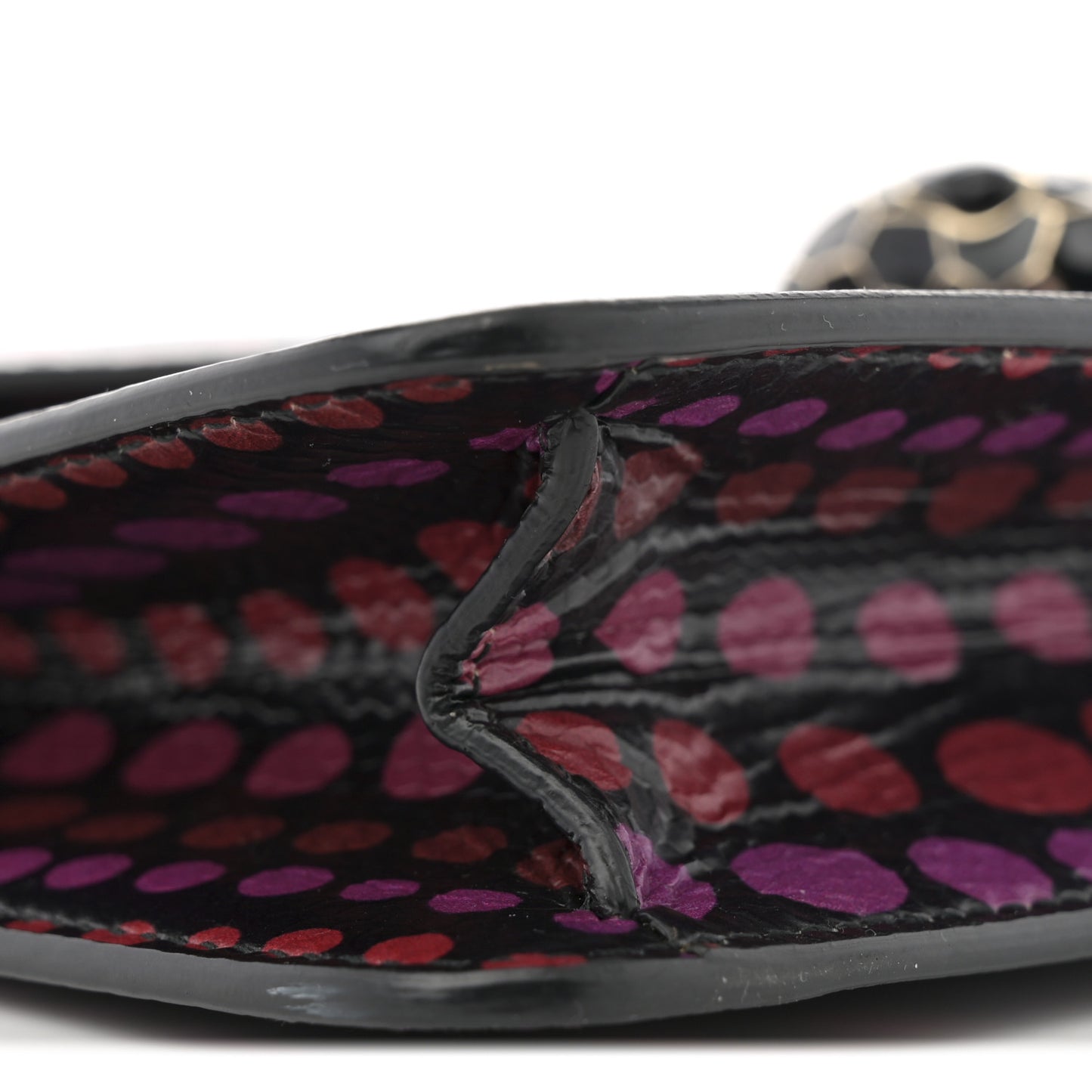 Calfskin Snakeskin Printed Polka Dot Serpenti Forever Crossbody Bag Multicolor