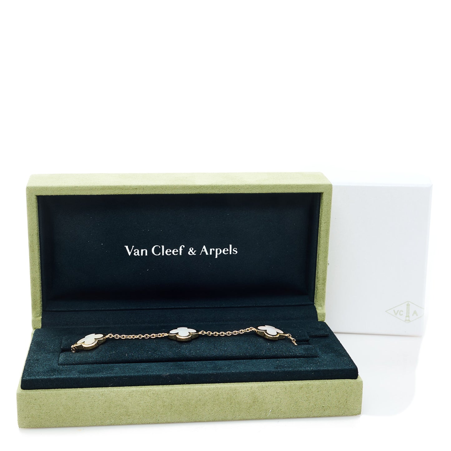 18K Yellow Gold Mother of Pearl 4 Motifs Pure Alhambra Bracelet