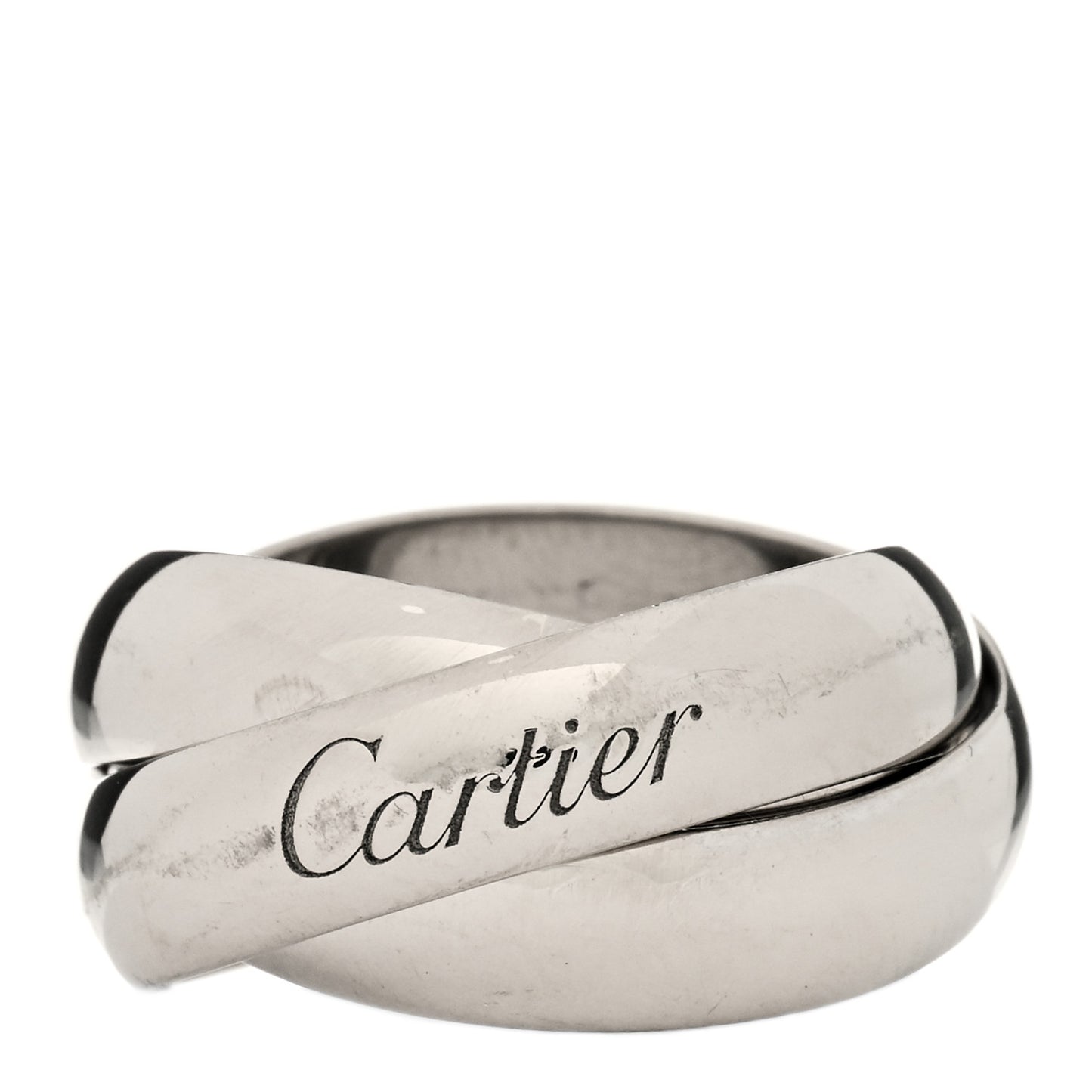 18K White Gold Large Trinity Ring 51 5.75