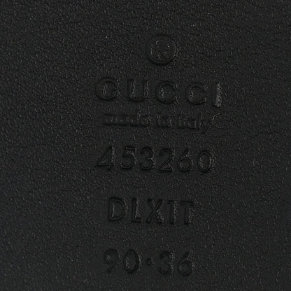 Gucci Moon Calfskin Pearl Double G 40mm Belt 90 36 Black Cream 3 of 5