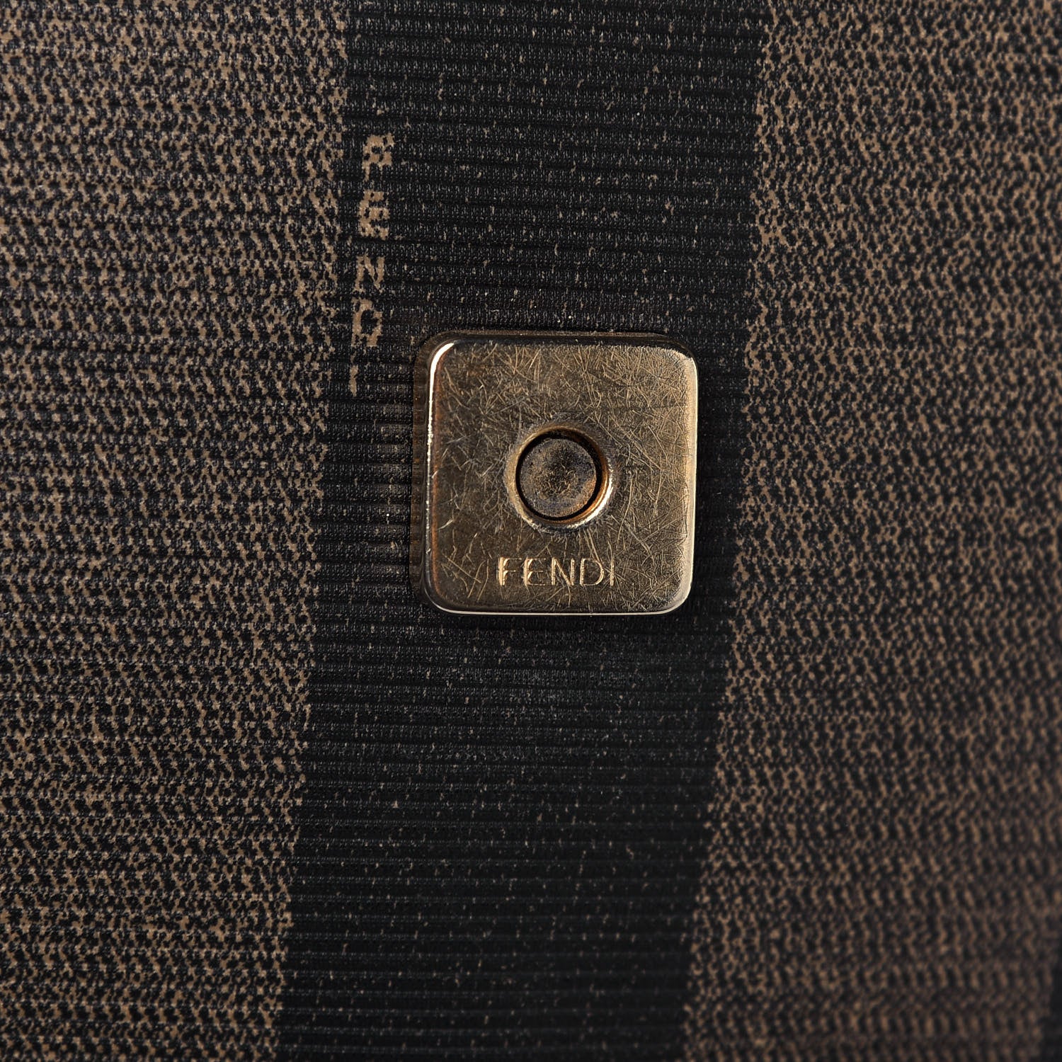 Fendi Coated Canvas Pequin Drawstring Backpack Tobacco 14 of 15