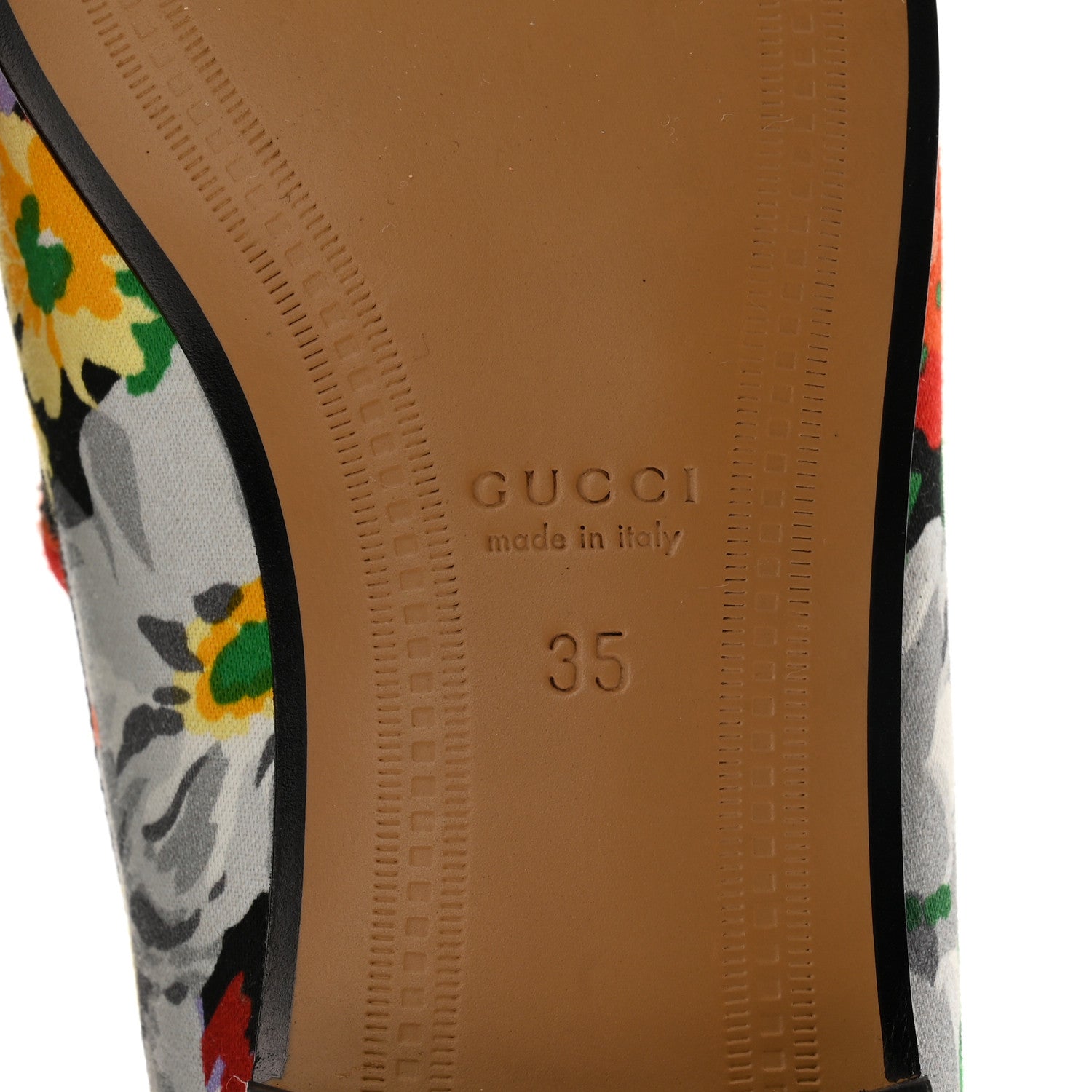 Gucci Floral Horsebit Womens Jordaan Loafers 35 Multicolor 7 of 8