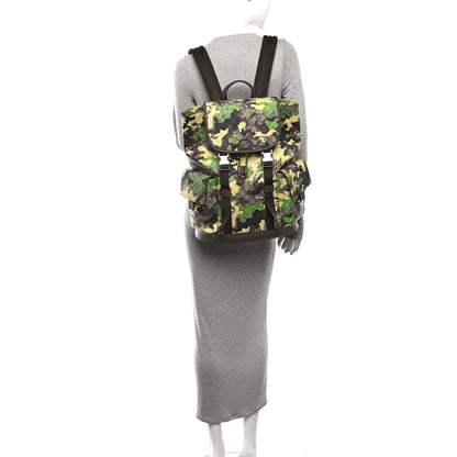 Gucci GG Supreme Monogram Camouflage Large Backpack Green Multicolor 2 of 10