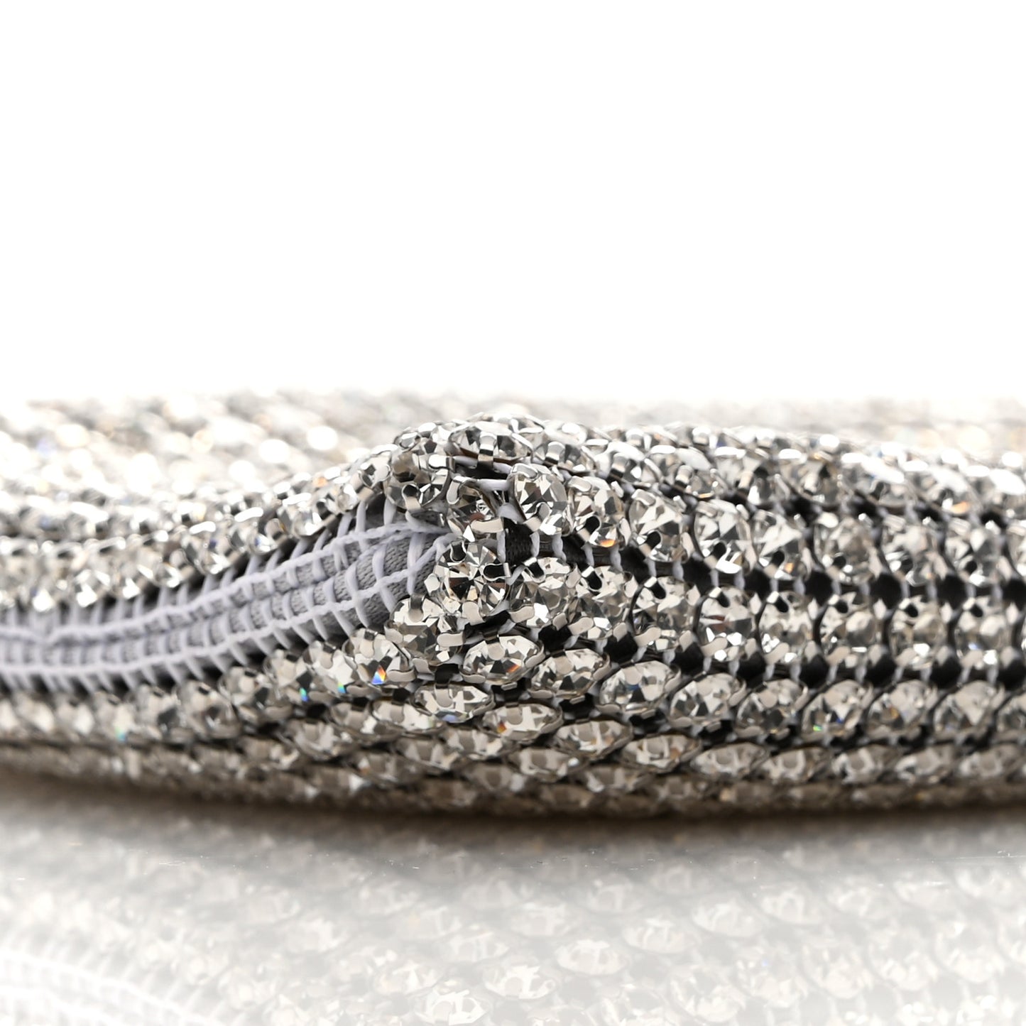 Mesh Crystal Falabella Shoulder Bag Silver
