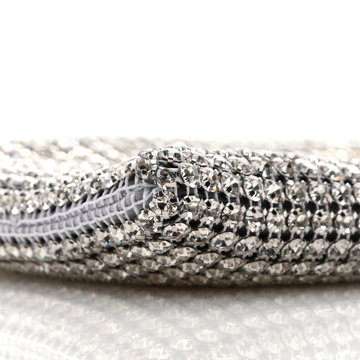 Stella McCartney Mesh Crystal Falabella Shoulder Bag Silver 9 of 10