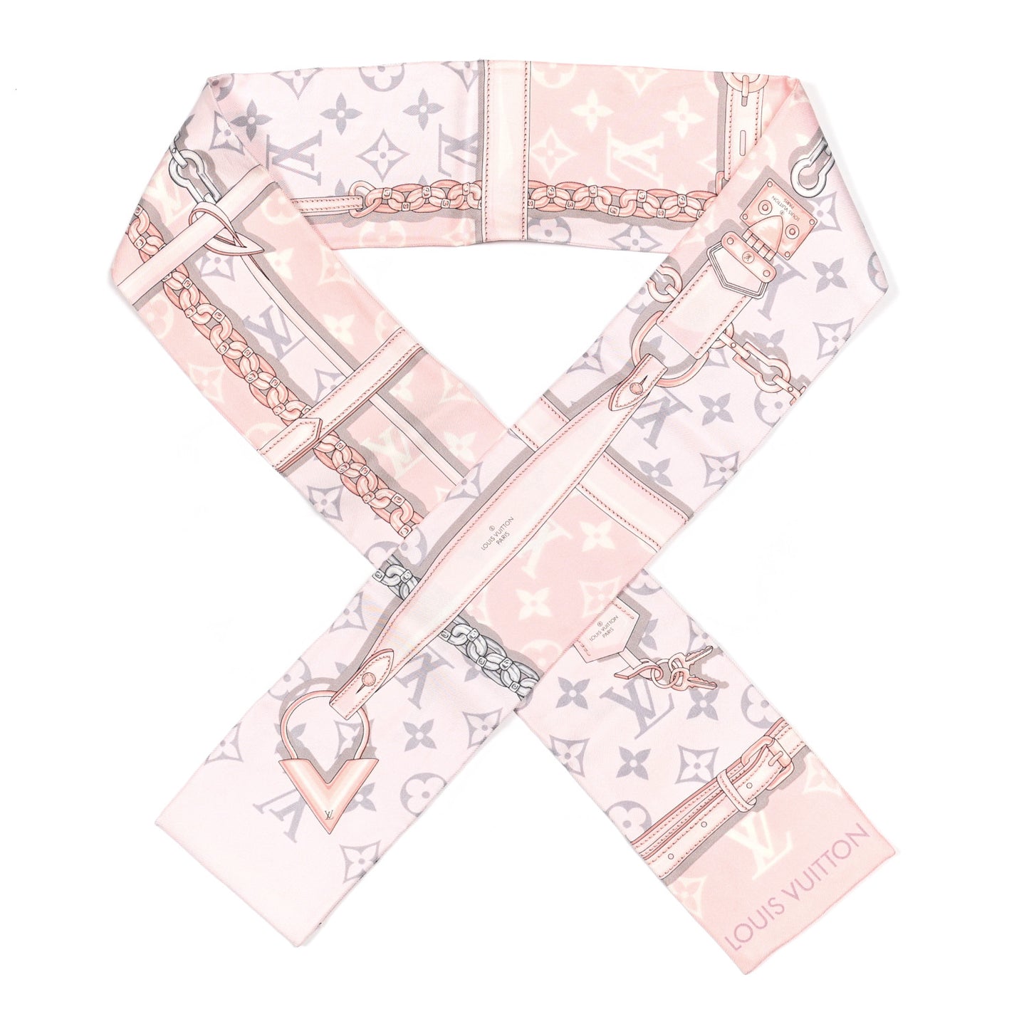 Silk Monogram Confidential Bandeau Light Pink