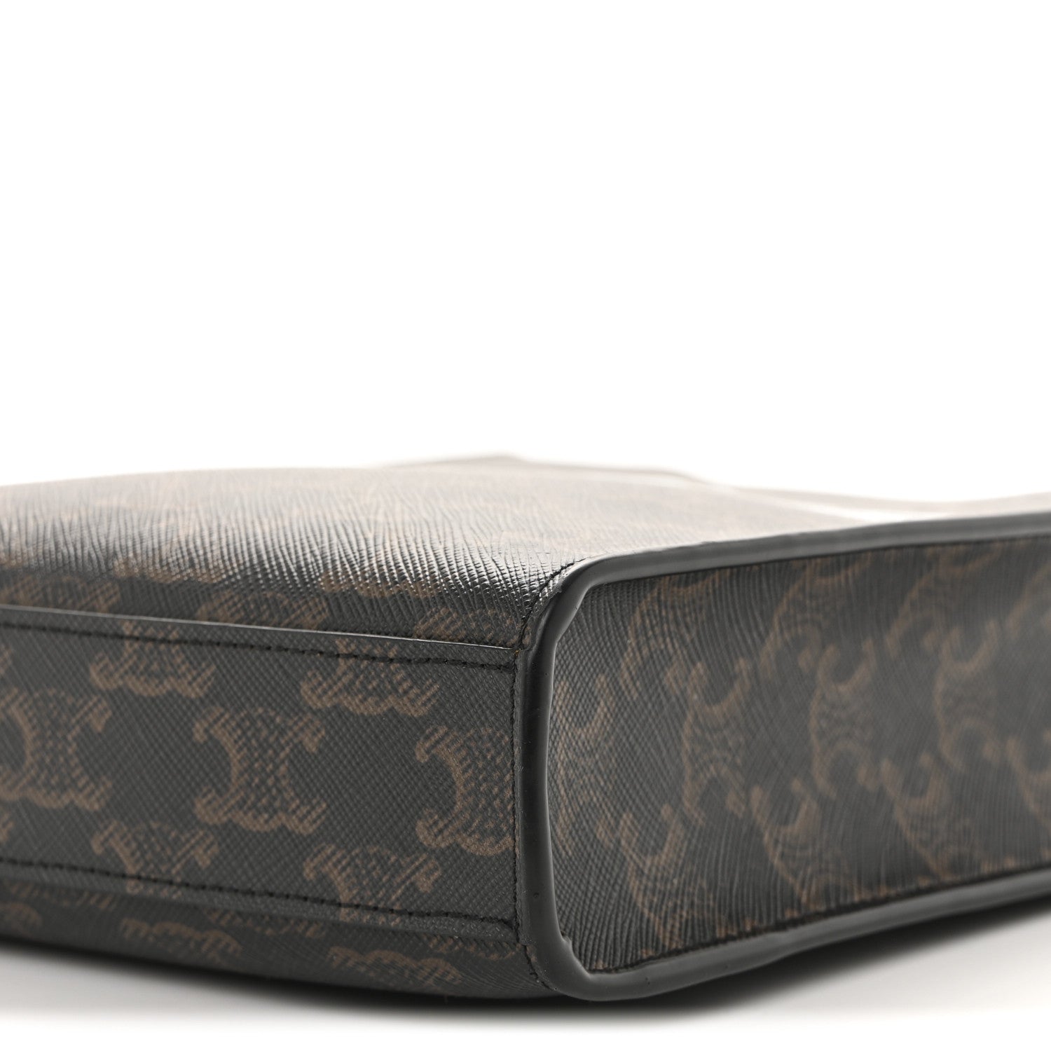 Celine Triomphe Canvas Calfskin Mini Vertical Cabas Tan 11 of 14