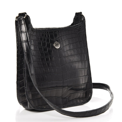 Hermes Matte Niloticus Crocodile Vespa TPM Black 3 of 7