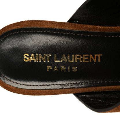 Saint Laurent Suede LouLou 70 Mule Sandals 37.5 Land 7 of 8