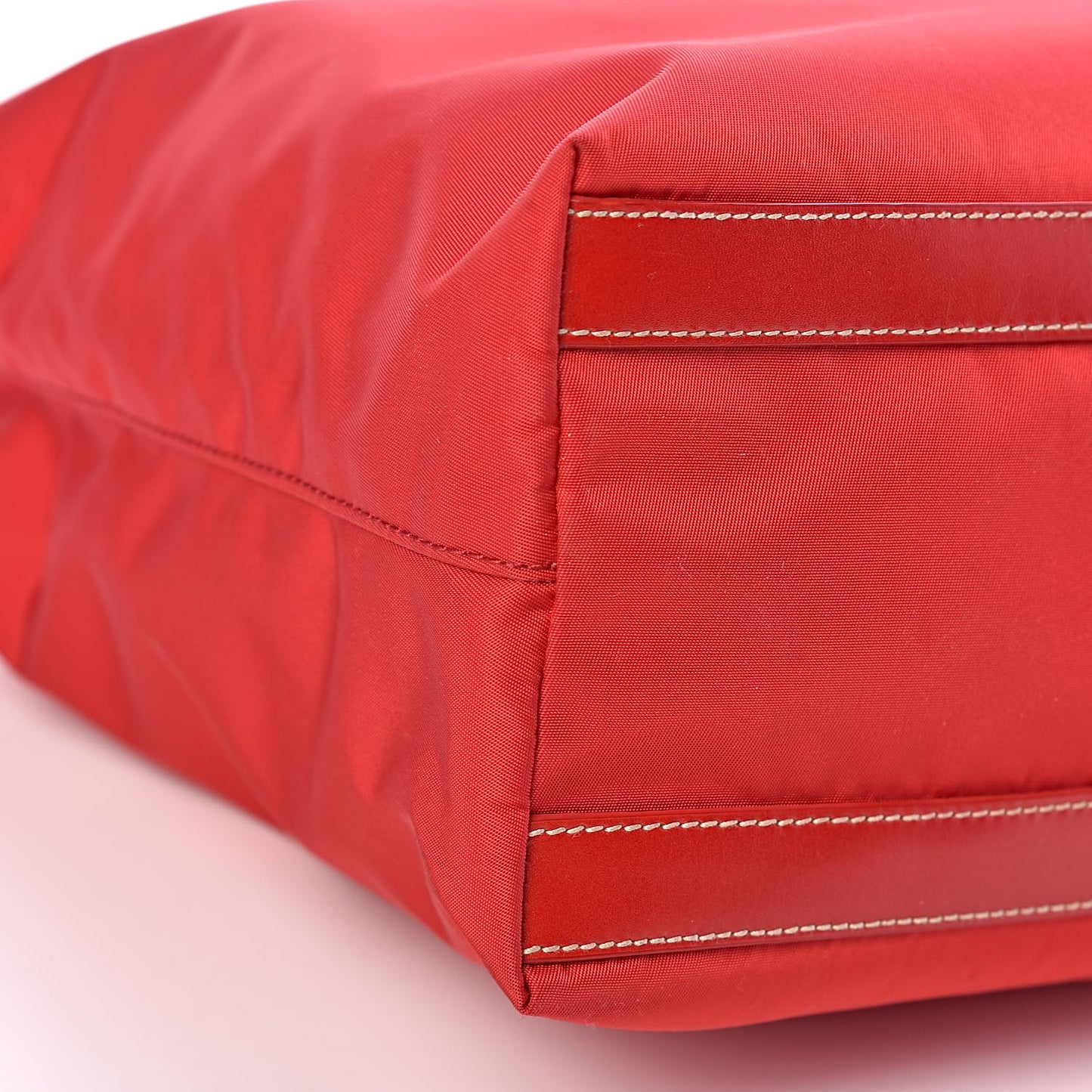 Tessuto Nylon Mini Shopping Tote Rosso