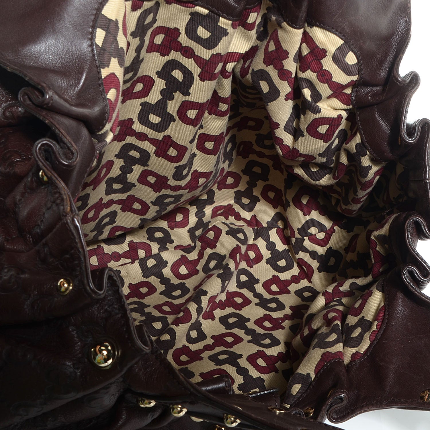 Gucci Guccissima Studded Pelham Shoulder Bag Brown 5 of 7