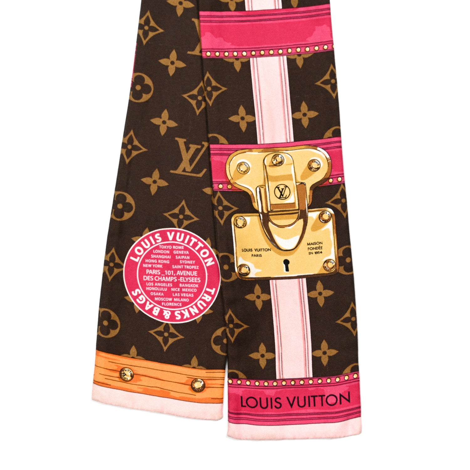 Louis Vuitton Silk Monogram Summer Trunks Bandeau Brown 2 of 4
