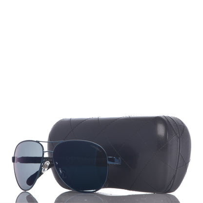 Chanel Pilot Summer Aviator Sunglasses 4204-Q Blue 8 of 8