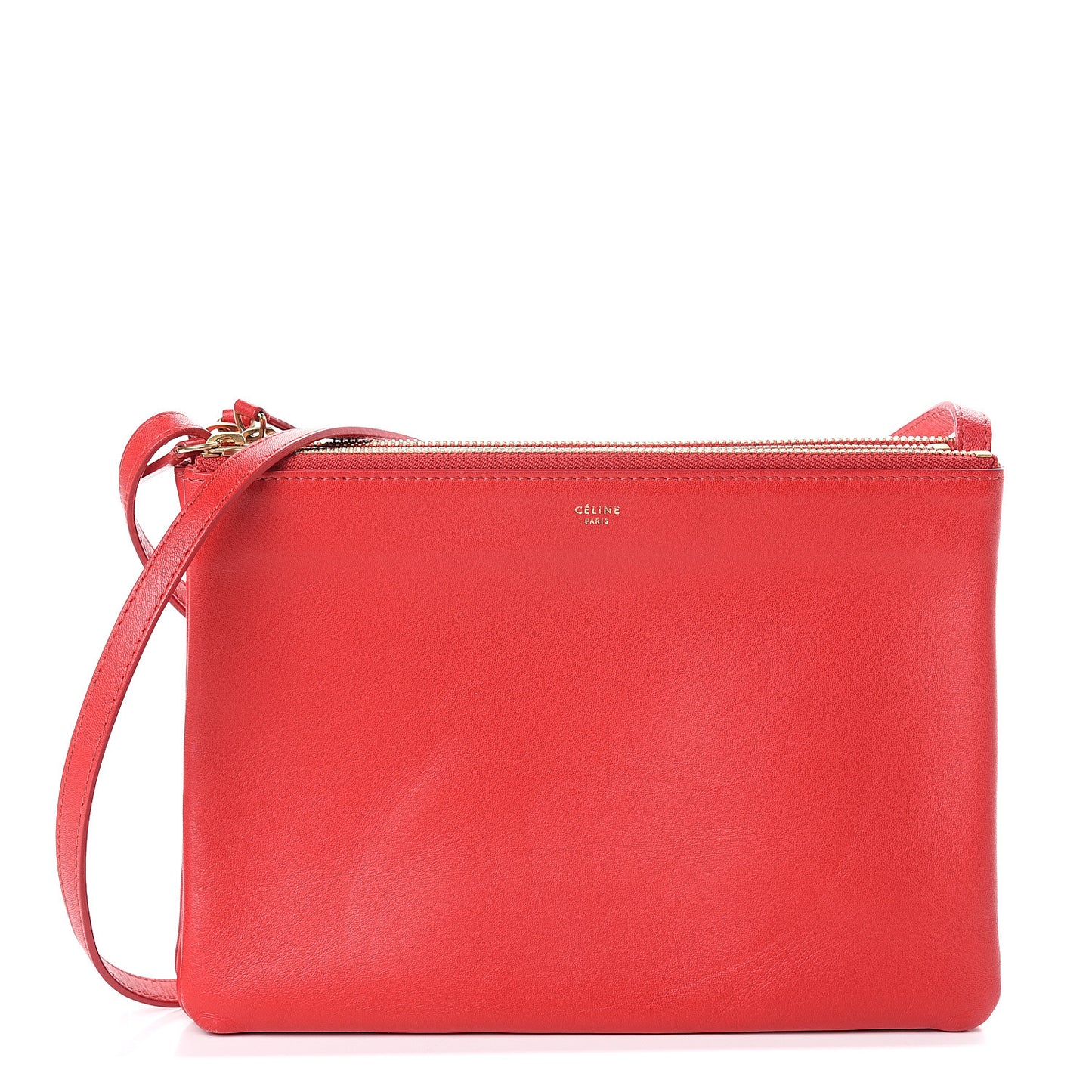 Lambskin Large Trio Crossbody Bag Red