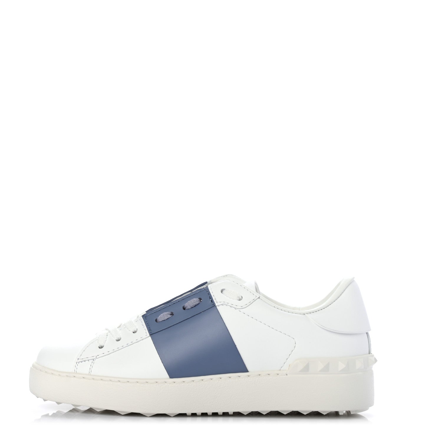 Valentino Garavani Calfskin Womens Rockstud Open Sneakers 36 White Niagara 1 of 8